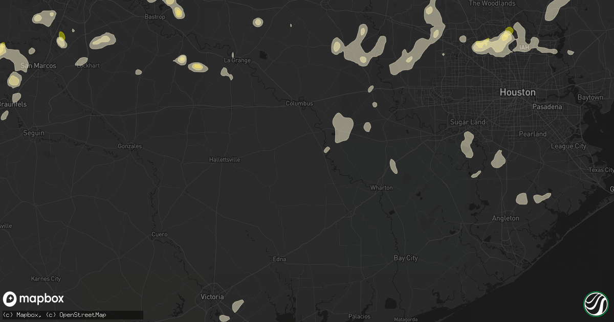 Hail map in Garwood, TX on August 28, 2026