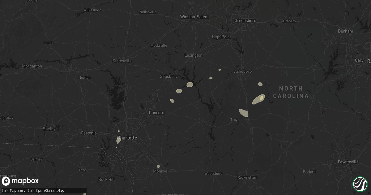 Hail map in Gold Hill, NC on August 28, 2026