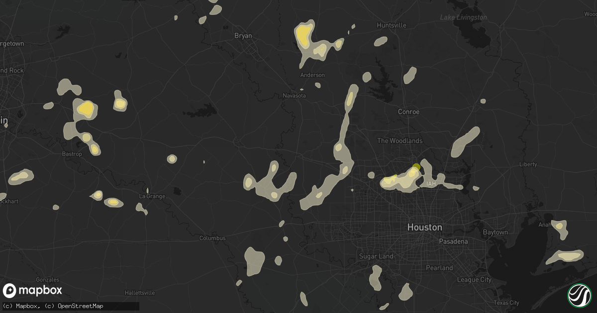 Hail map in Hempstead, TX on August 28, 2026