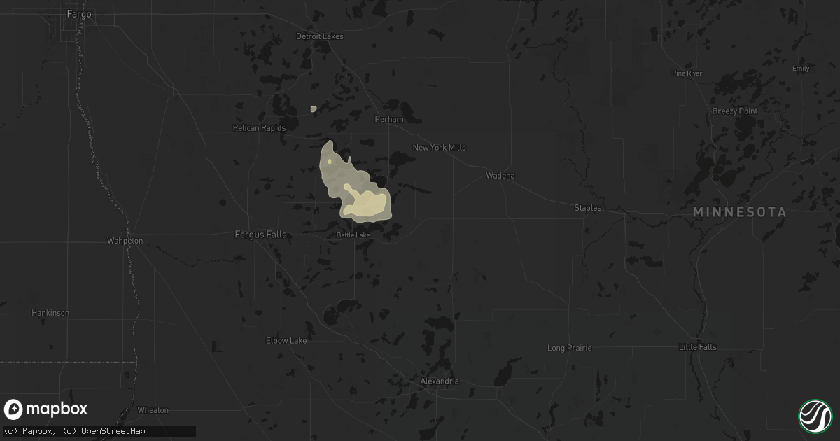 Hail map in Henning, MN on August 28, 2026