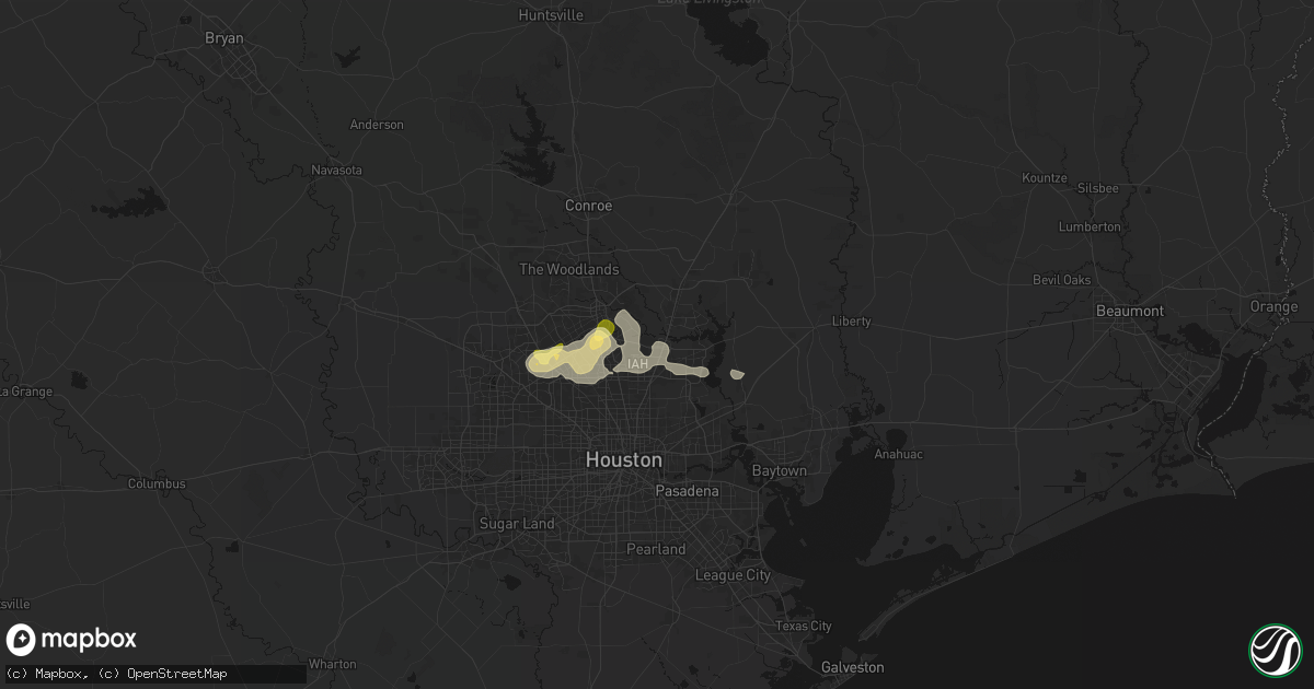 Hail map in Humble, TX on August 28, 2026