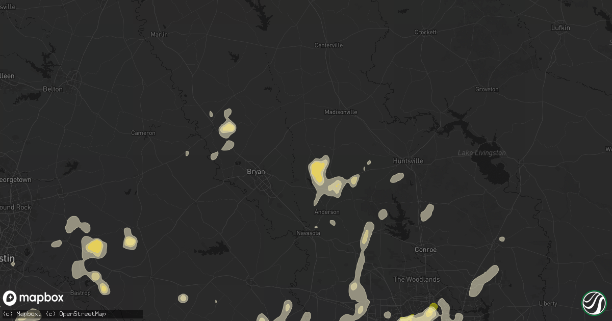 Hail map in Iola, TX on August 28, 2026