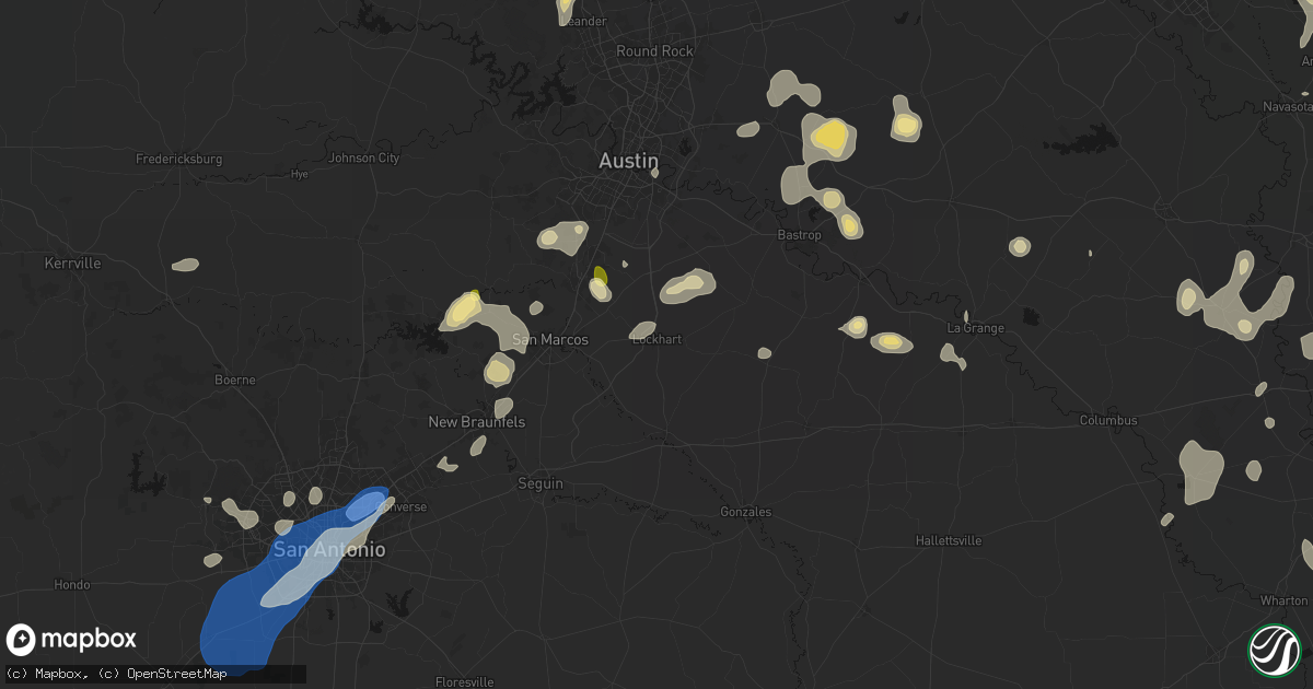 Hail map in Lockhart, TX on August 28, 2026