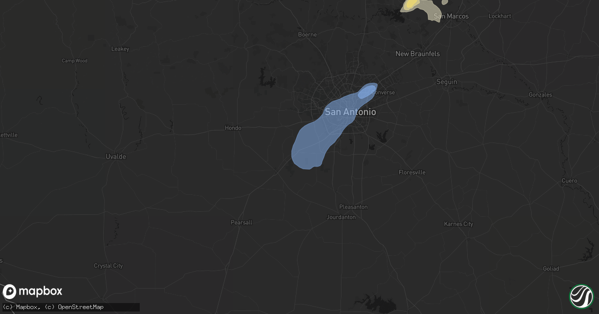 Hail map in Lytle, TX on August 28, 2026