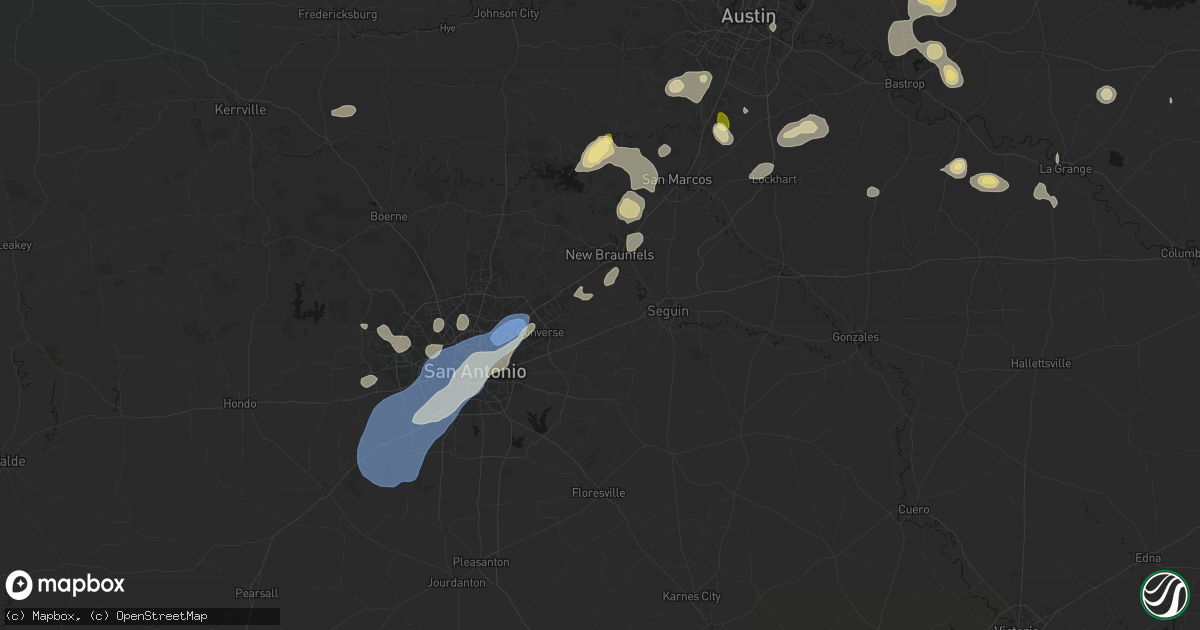 Hail map in Marion, TX on August 28, 2026