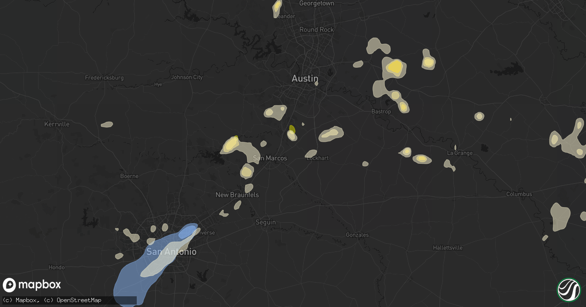 Hail map in Maxwell, TX on August 28, 2026