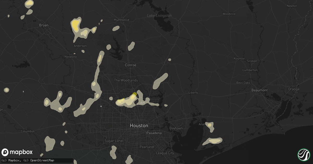 Hail map in New Caney, TX on August 28, 2026