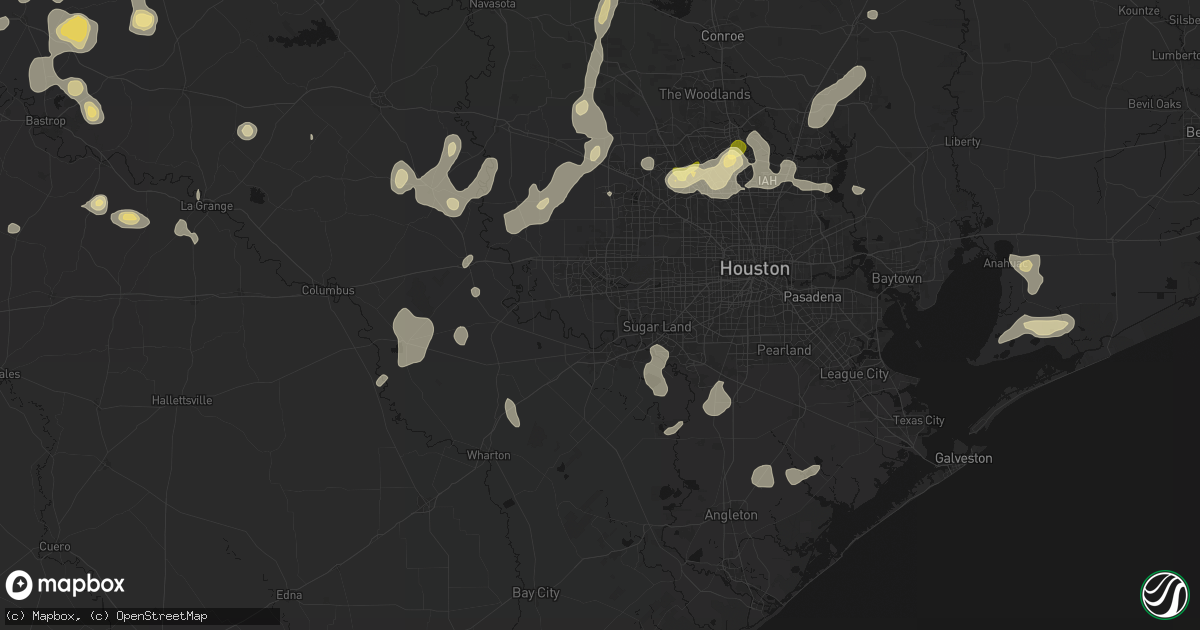 Hail map in Richmond, TX on August 28, 2026