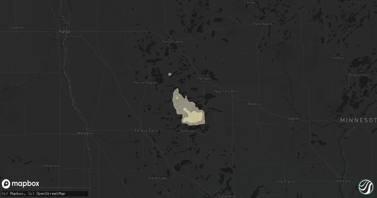 Hail map in Richville, MN on August 28, 2026