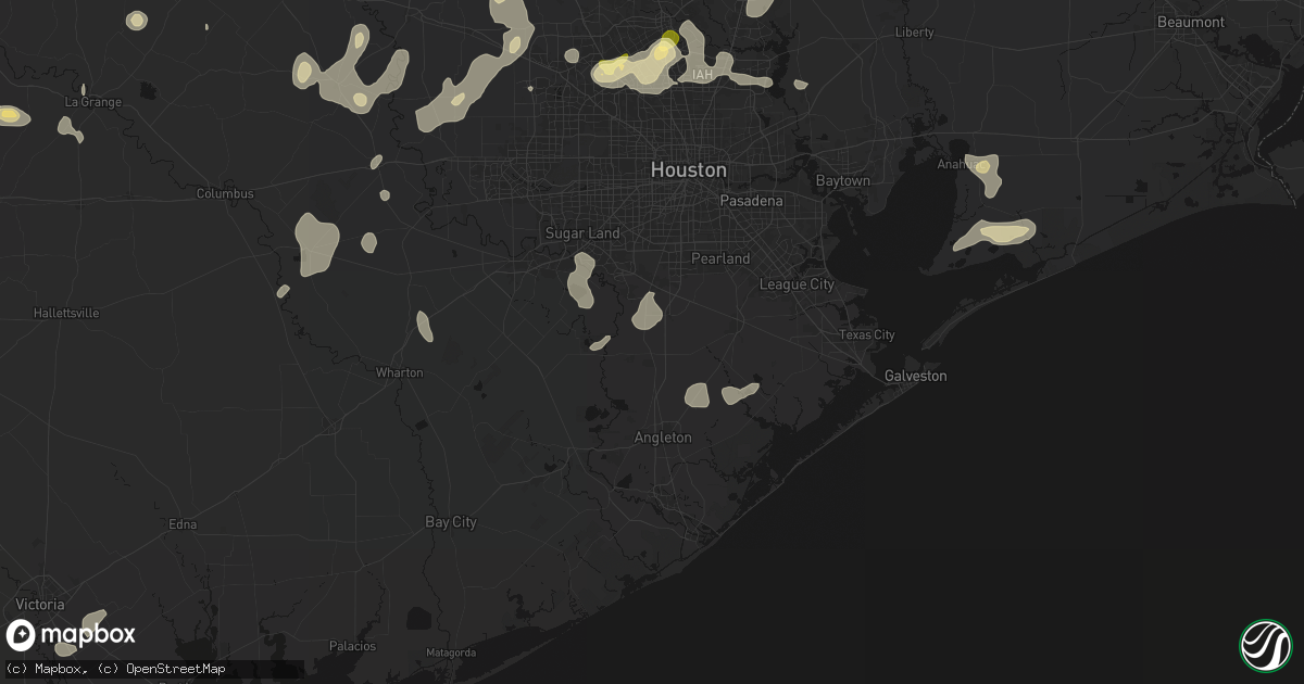Hail map in Rosharon, TX on August 28, 2026