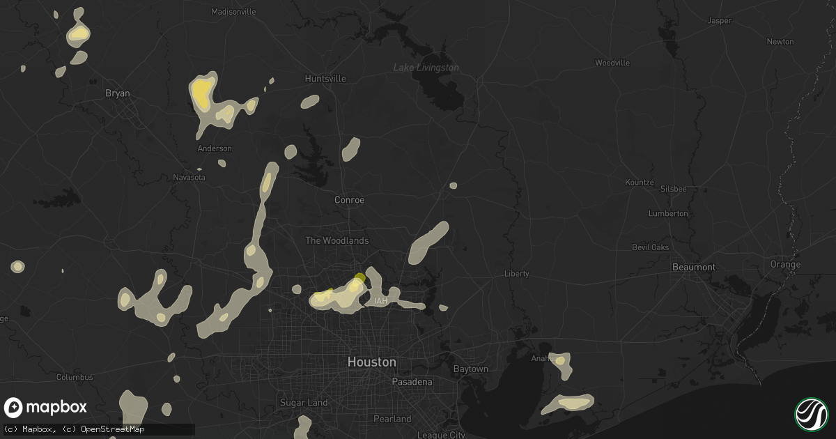 Hail map in Splendora, TX on August 28, 2026