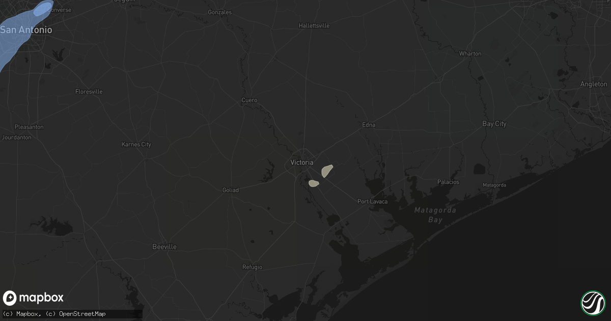 Hail map in Victoria, TX on August 28, 2026