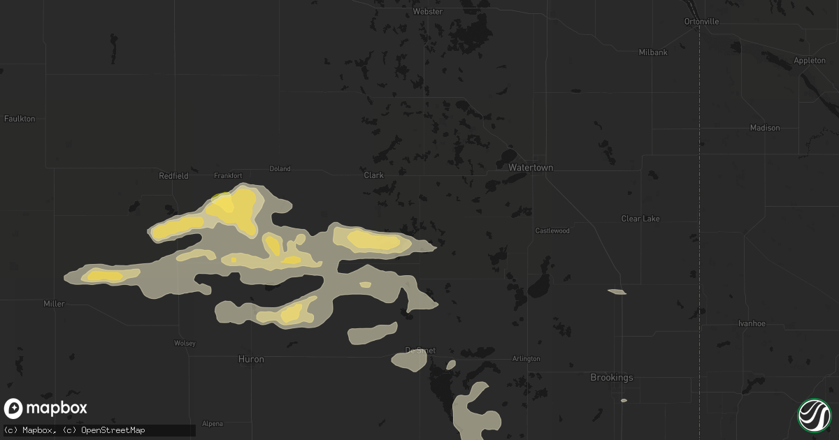 Hail map in Vienna, SD on August 28, 2026