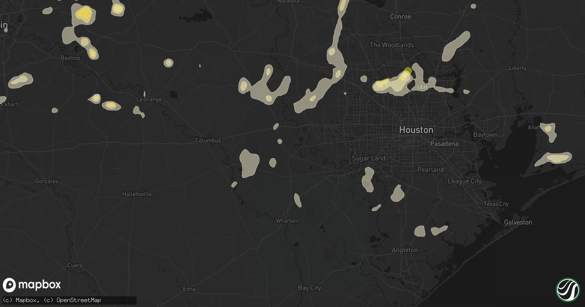 Hail map in Wallis, TX on August 28, 2026