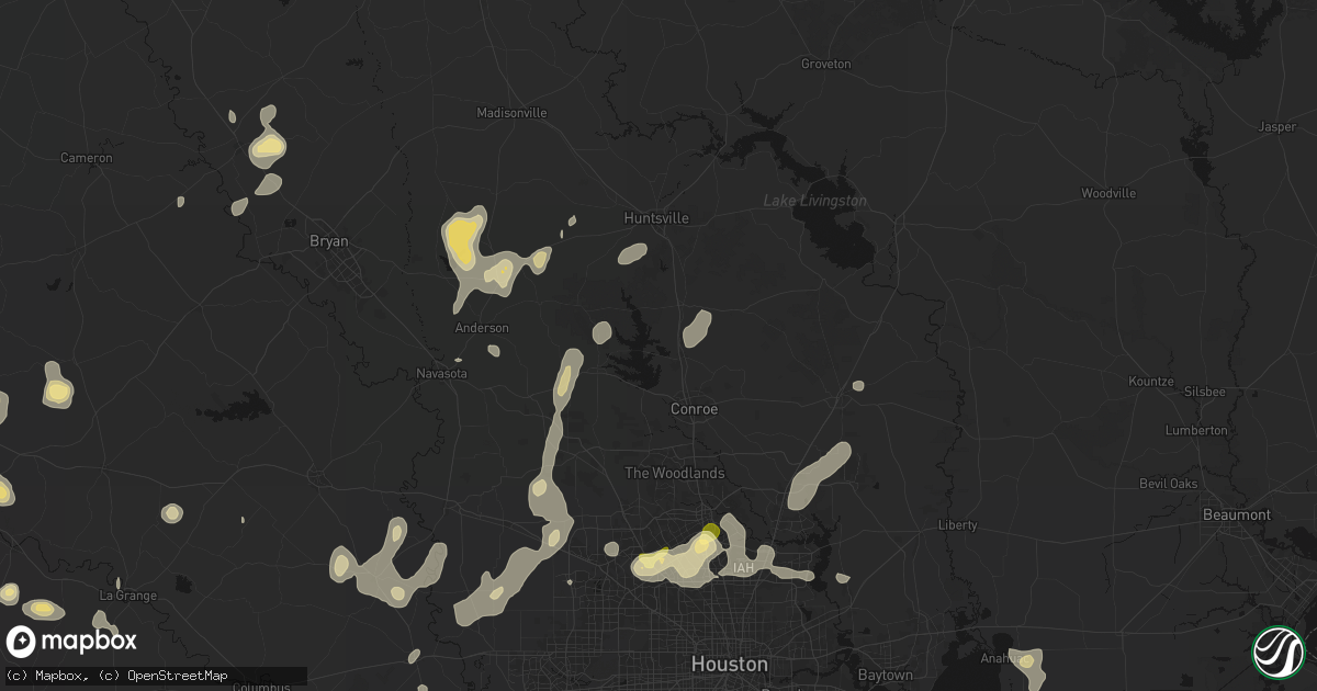 Hail map in Willis, TX on August 28, 2026