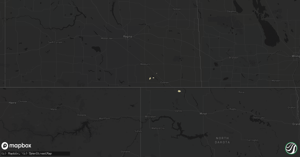 Hail map on August 28, 2026