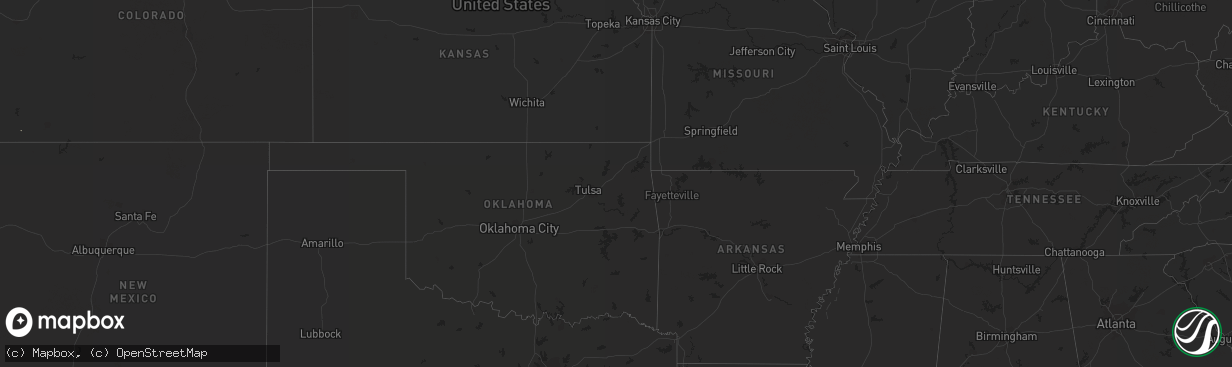 Hail map on August 29, 2013