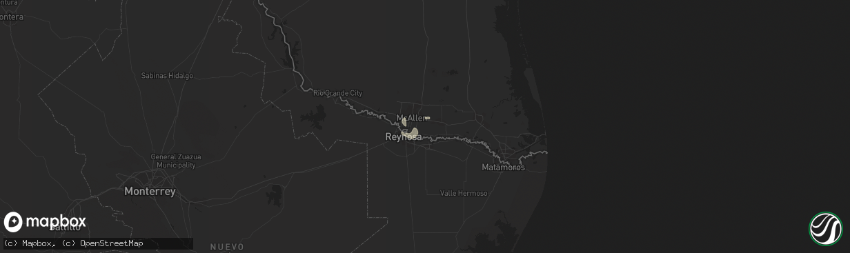 Hail map in Alamo, TX on August 29, 2014