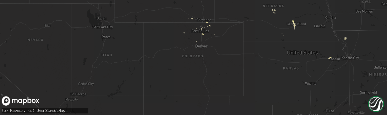 Hail map in Colorado on August 29, 2014