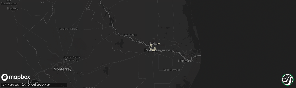 Hail map in Mission, TX on August 29, 2014