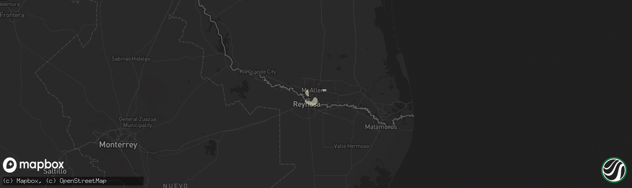 Hail map in Pharr, TX on August 29, 2014