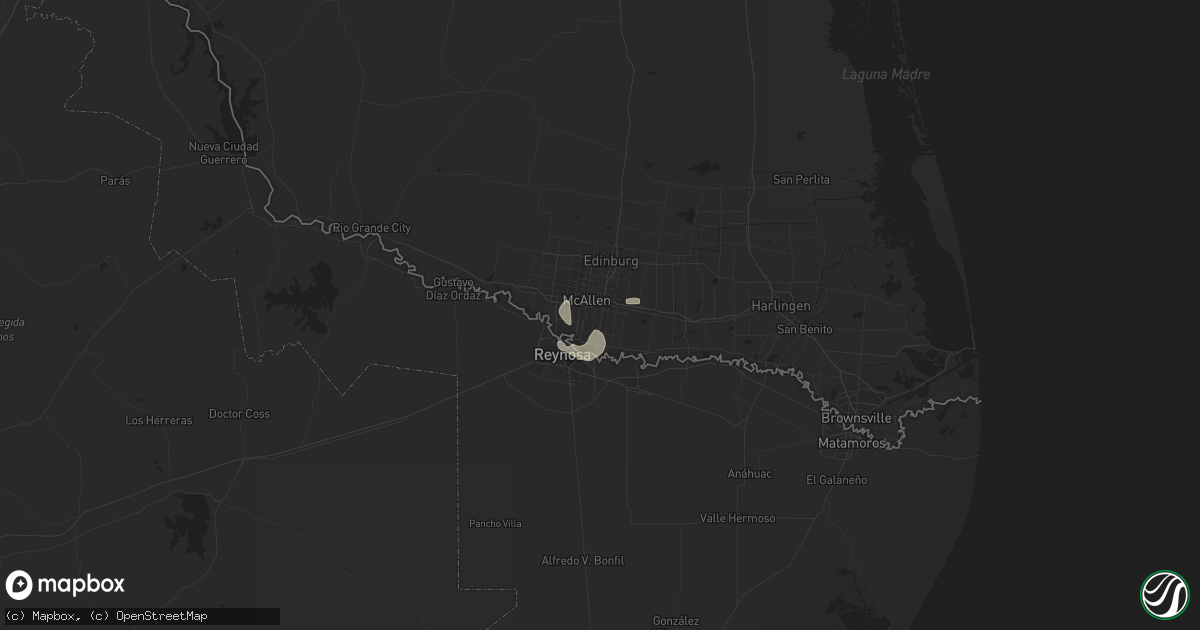 Hail map in Pharr, TX on August 29, 2014