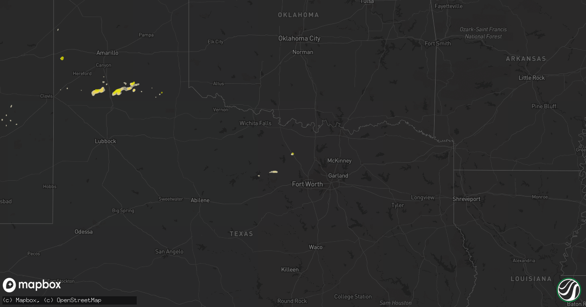 Hail map on August 29, 2015