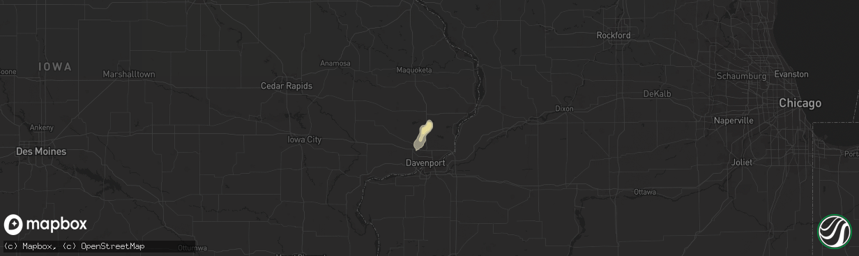 Hail map in Long Grove, IA on August 29, 2016