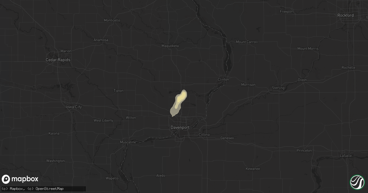 Hail map in Long Grove, IA on August 29, 2016