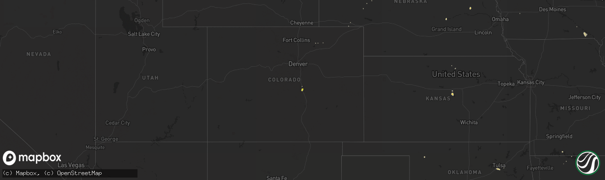 Hail map on August 29, 2016