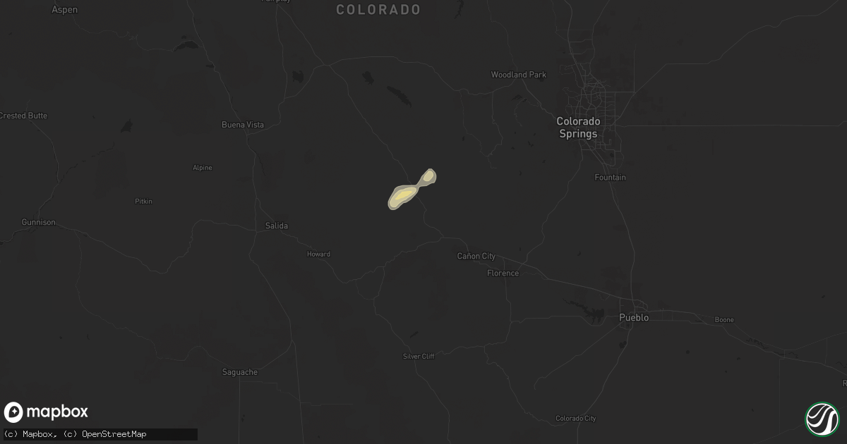 Hail map in Canon City, CO on August 29, 2017