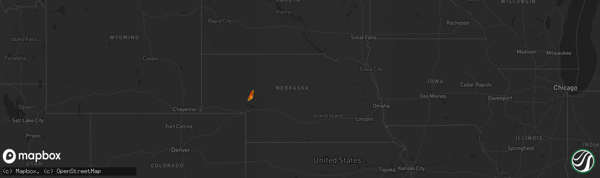 Hail map in Nebraska on August 29, 2017