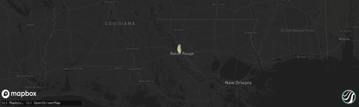 Hail map in Baton Rouge, LA on August 29, 2018