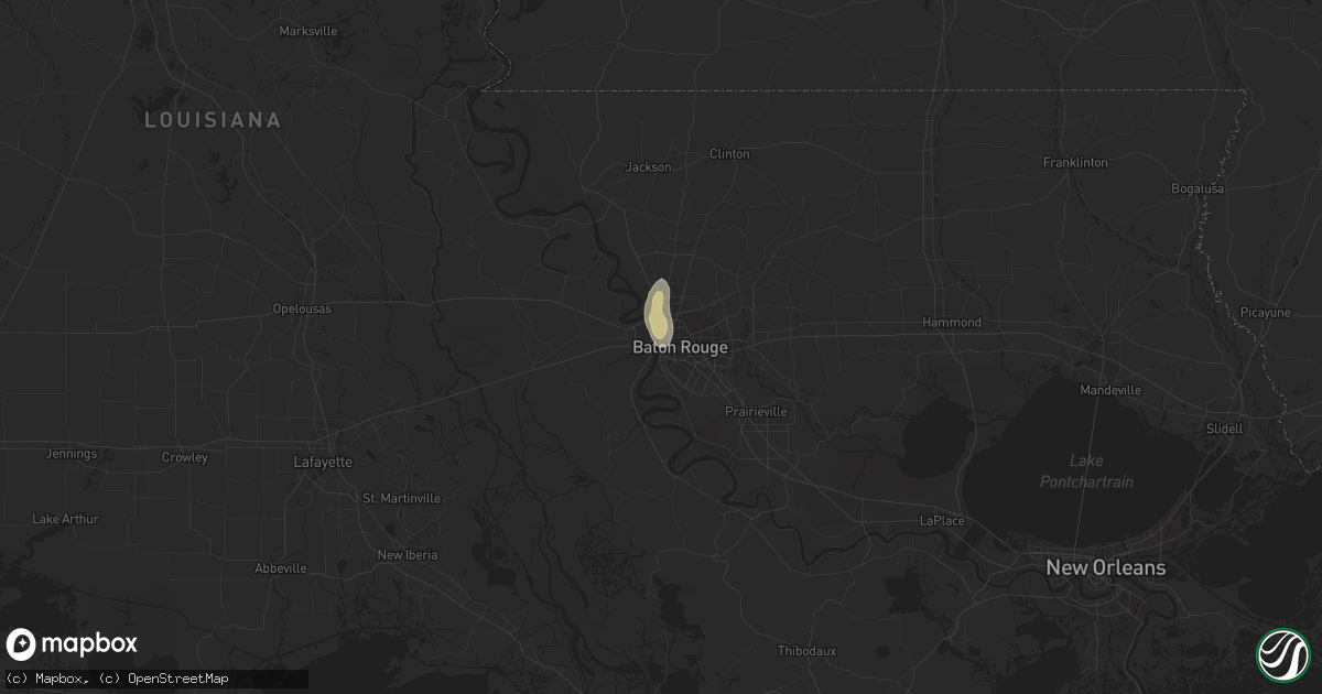Hail map in Baton Rouge, LA on August 29, 2018