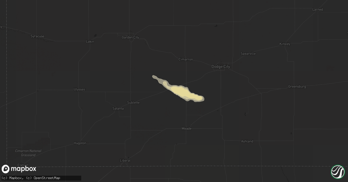 Hail map in Montezuma, KS on August 29, 2018