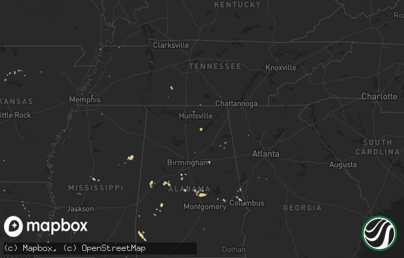 Hail map preview on 08-29-2018