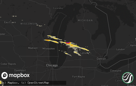 Hail map preview on 08-29-2019