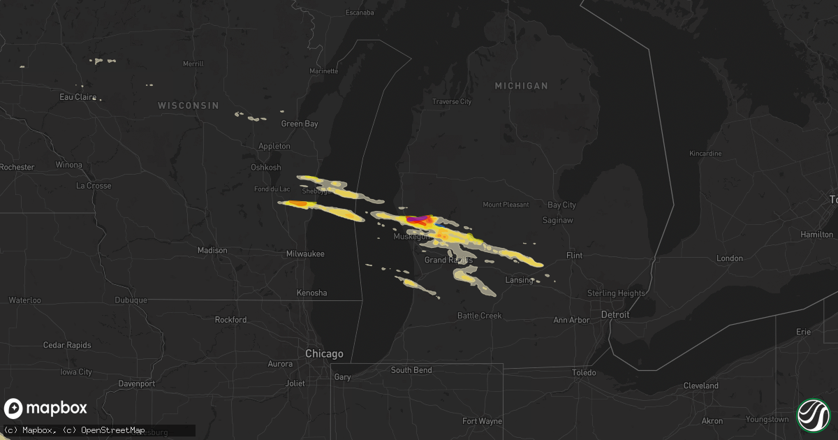 Hail map on August 29, 2019