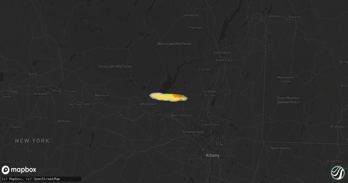 Hail map in Broadalbin, NY on August 29, 2020
