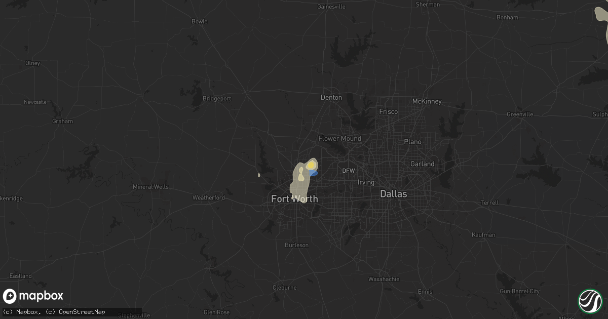 Hail map in Keller, TX on August 29, 2020
