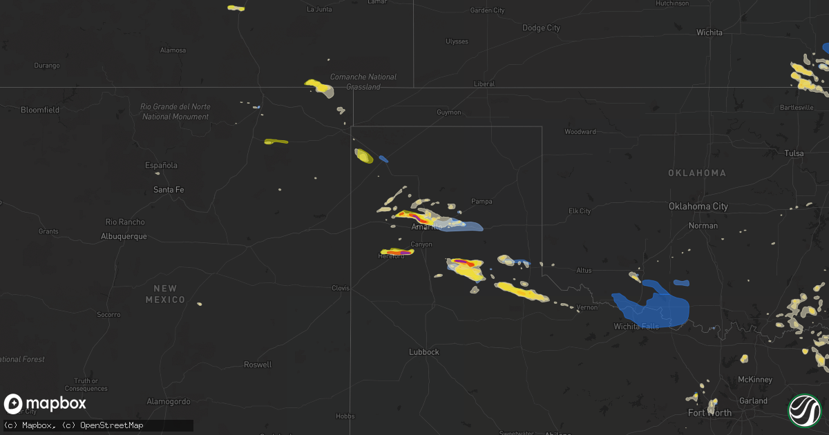 Hail map on August 29, 2020
