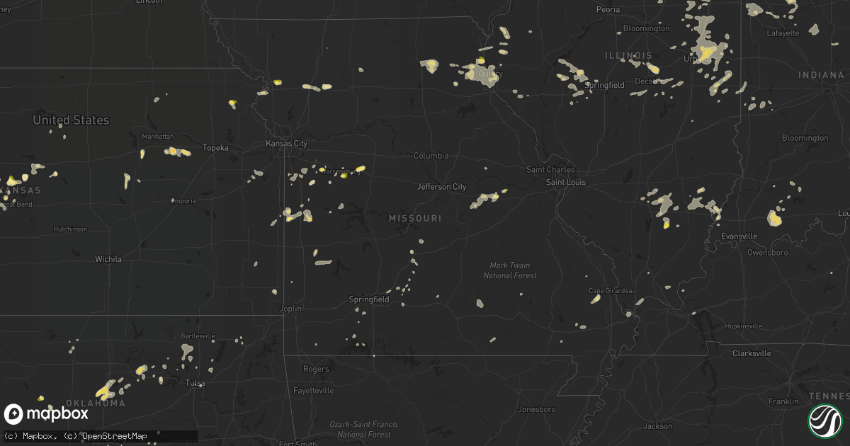 Hail map in Missouri on August 29, 2022