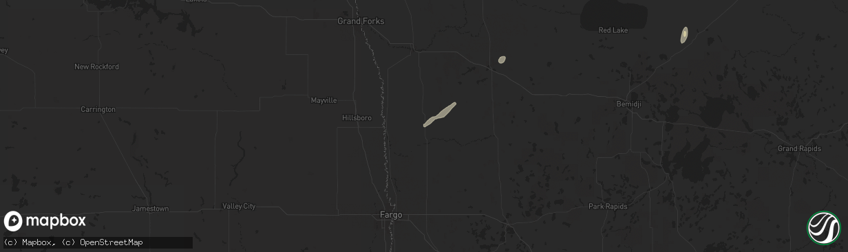 Hail map in Ada, MN on August 29, 2024