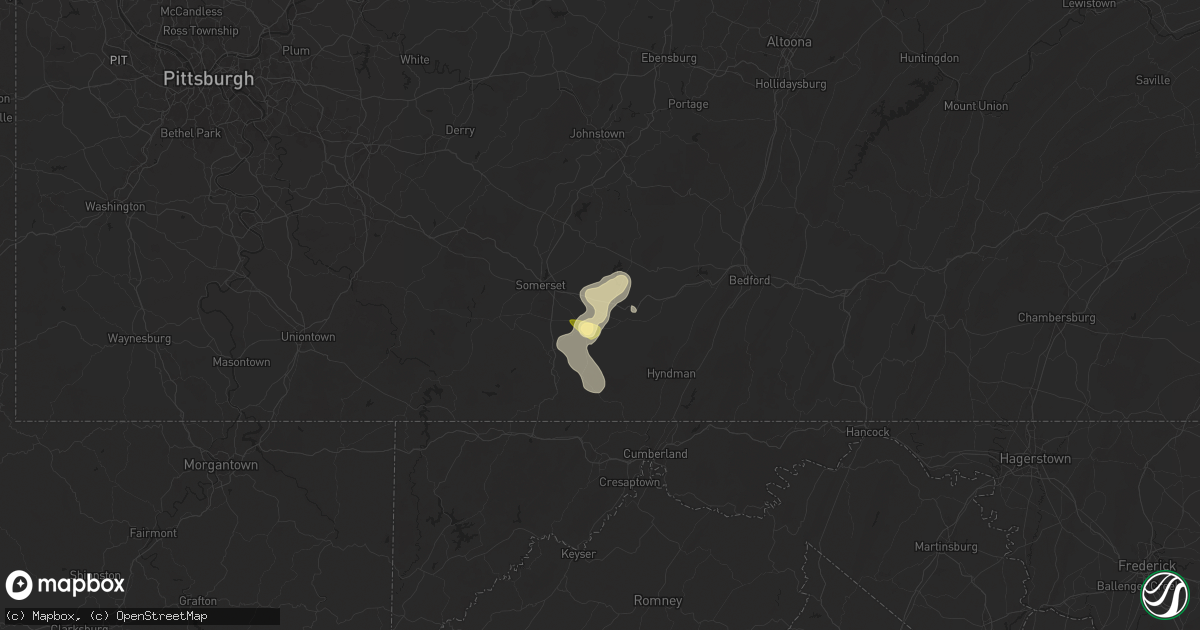 Hail map in Berlin, PA on August 29, 2024