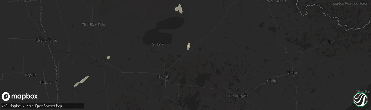 Hail map in Blackduck, MN on August 29, 2024