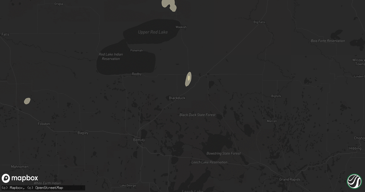 Hail map in Blackduck, MN on August 29, 2024