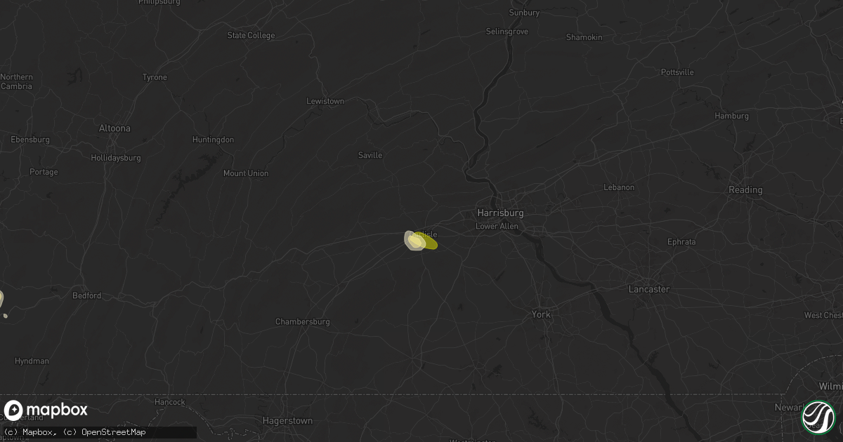 Hail map in Carlisle, PA on August 29, 2024