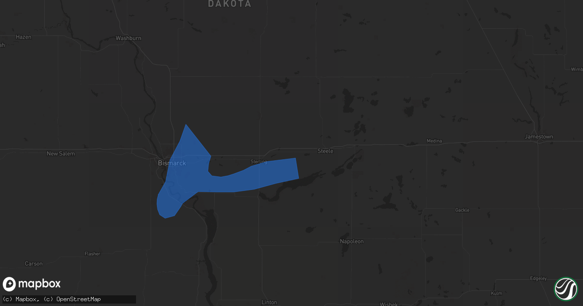 Hail map in Driscoll, ND on August 29, 2024