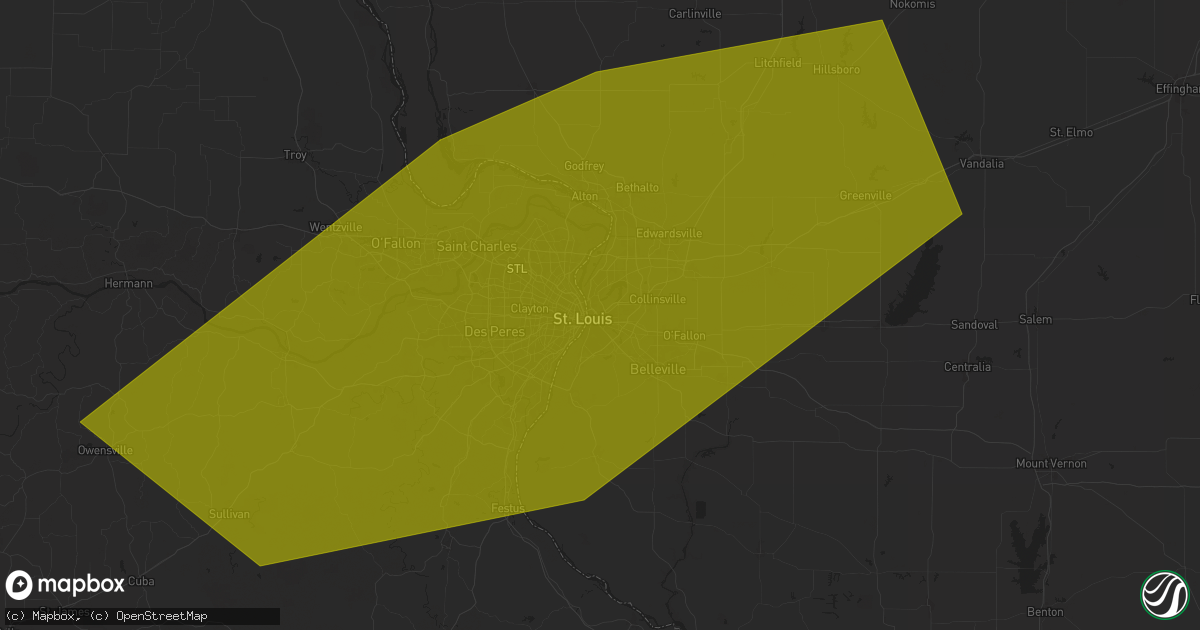 Hail map in East Saint Louis, IL on August 29, 2024