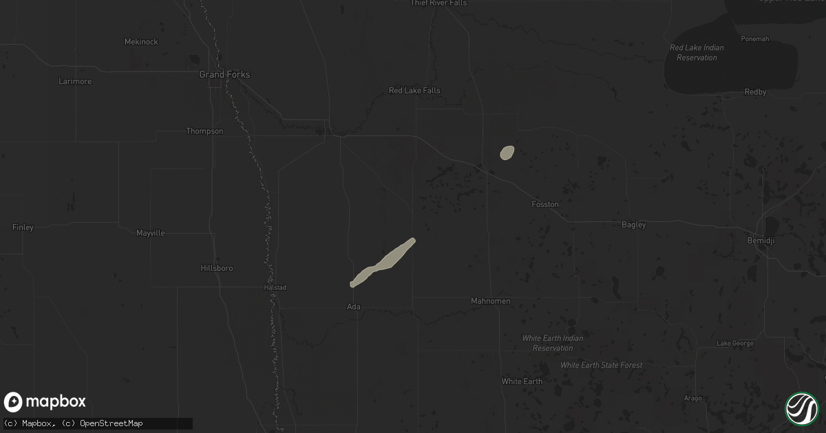 Hail map in Fertile, MN on August 29, 2024